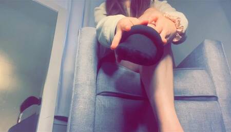 Sultry Thigh High Sock Removal