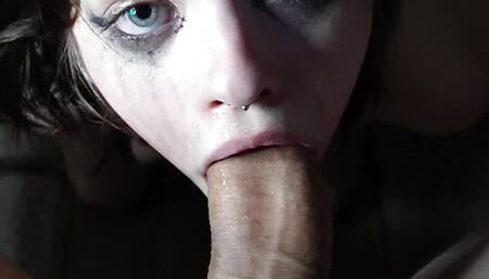 Stupid 18 years old CUMDUMPSTER throat my dick PART 2