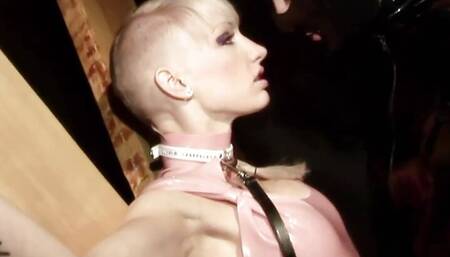 Sub blonde chick ges dominated in a threesome