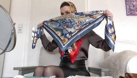 Headscarf and Cloth Mask Fitting - You're on Jerk-off Duty Today!