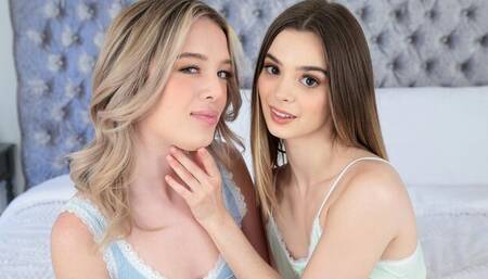 Good pussy-licking with hot models Ashlyn Angel and Molly Little