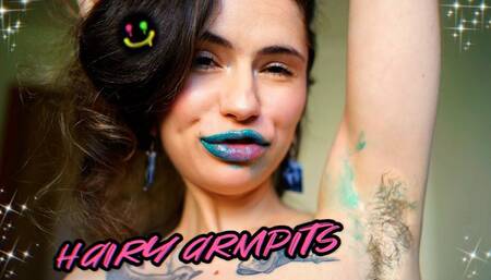 Hairy armpits licking and spitting