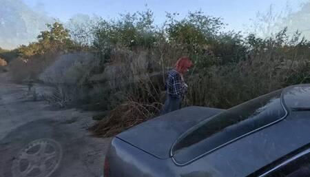 Anya revvs hard the car trying to scape but many times the car stalls