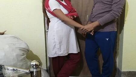 Desi college girl was left by her teacher and relaxation that water came out