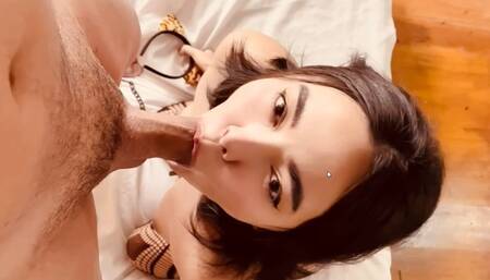 Pinay step daughter sucks and fucks her step father and he finger and eats her little pussy