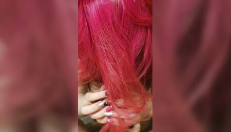 Pink hairjob messy cumshot with mandy foxxx