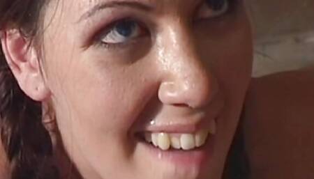 Amazing brunette French artist gets her ass wrecked by horny dude