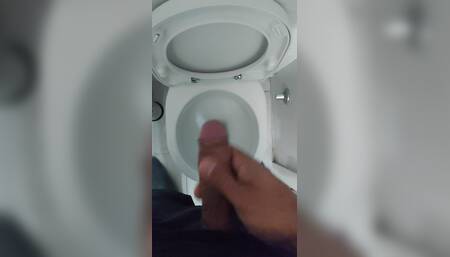 A nice Cumshot early in the morning, big cock masturbation