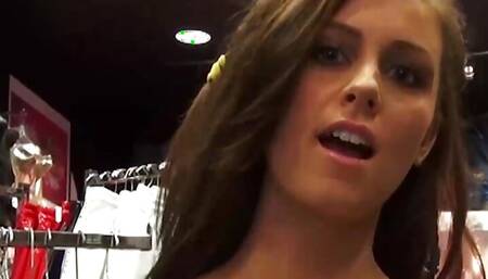 MOFOS - Whitney Westgate Flashes Her Tits In A Clothes Shop, Then Sucks A Dick In The Changing Rooms
