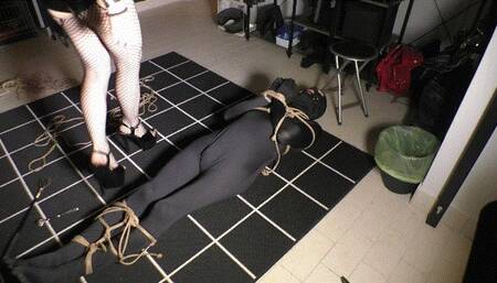 Mistress Evil Red crushes her slave's cock MP4 version