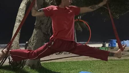 Taking a bath after workout