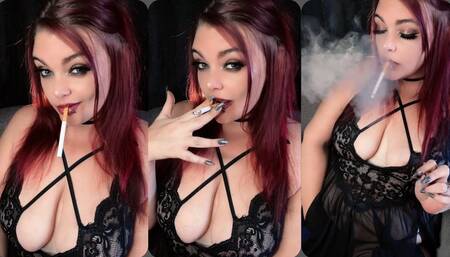 Cum with me while I smoke for you