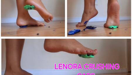 Lenora Barefeet CRUSHING TOYS CARS - Gigantess Feet