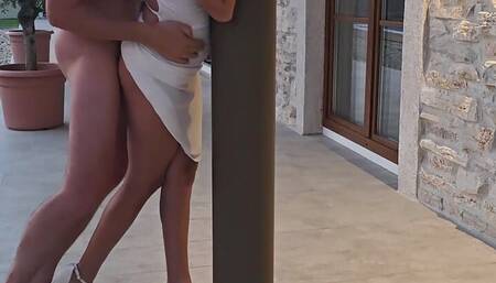 Casual sex with the pool cleaning guy part II. Amateur European milf gives ass