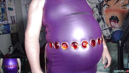 Purple Dress with Raven Belt Inflation
