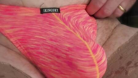 My wife's nylons made me shoot a huge load