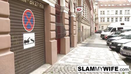 Blonde slut takes a huge black dick in her ass