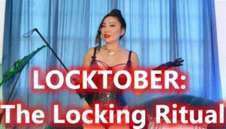 Locktober: The Locking Ritual - Mz Kim Chastity Training For your Asian Goddess Pussy Denial Leather Gloves Leather Corset