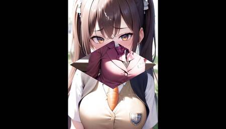 Hentai Anime Art Seduction of a Cheeky Jk Generated by Ai