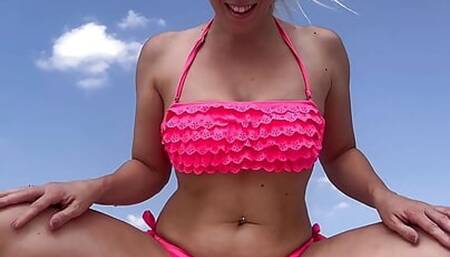 Nesty in pink bikini