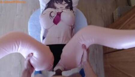 Fucking dakimakura sex doll with huge boobs POV