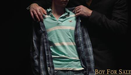 BoyForSale College twink Eli Bennet lets rich DILF use dildo in ass