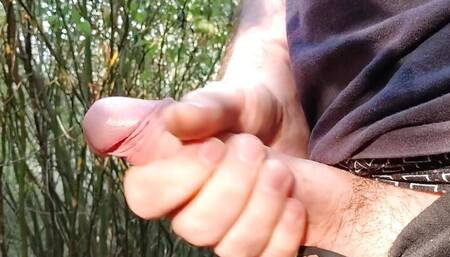 Peed on camera for the first time and cum later in the park!