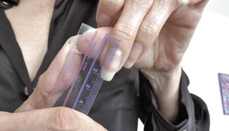 Measuring Fingernails on Beautiful Hands