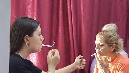 ENJOYING CIGARETTES WITH MY MOTHER