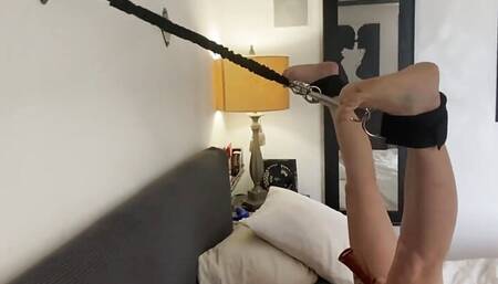 Bonnie Chained to a Wall Spread Eagle & Served up to Pleasure a Throbbing, Horny Dick. 4K.