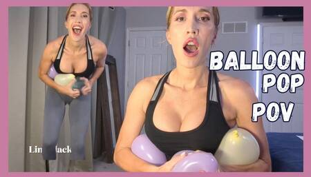 Lina Pops Your Precious Balloons on Her Tits