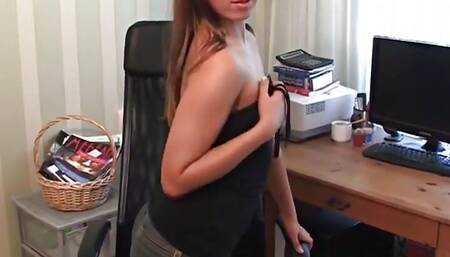 Young Carrie Touches Teen Pussy in Office