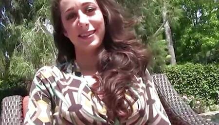 Brunette Slut Kaylynn Wears Her Black Stockings While She Rides a Huge Cock