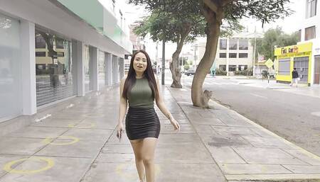 Big Ass Peruvian Asks Hot Questions in Outdoor and Ends up Fucking a Stranger