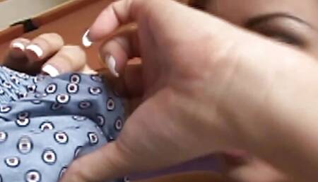 Adorable Asian Strips Down to Her High Heels While Kissing Her Man Before Being Railed