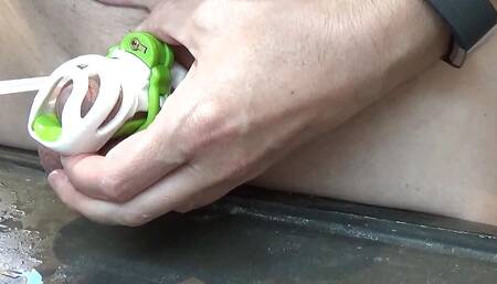 Old Clip from 2017: Chastity Cage Cleaning