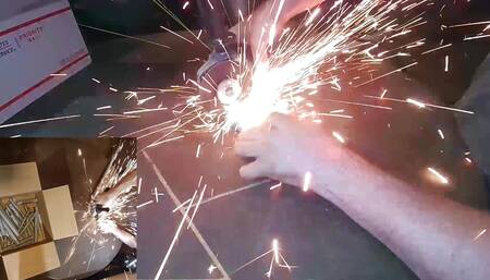 Raw dogging with my angle grinder