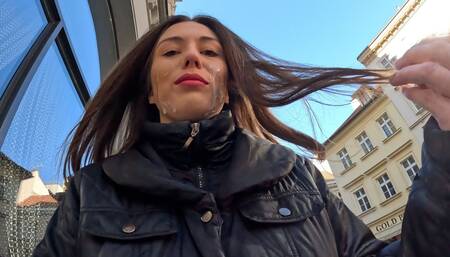 Cum Walk and Wetting on the Streets of Prague