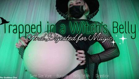 Trapped in a Witch's Belly and Digested for Magic - HD - The Goddess Clue, Same Size Vore, Burping, Belly Fetish, Slow Digestion, Evil Witch, Scary Woman, Halloween Themed