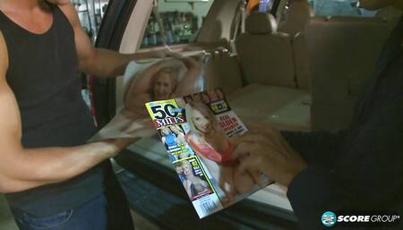 60Plus MILF gets fucked by two guys on the garage floor