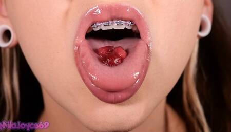 Chewing Pomegranate Seeds