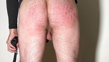 Hard belt self spanking Part 1