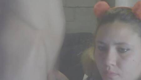 Web Cam With My Husband - Deep Throat Saliva And Vom - Part 1