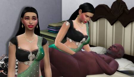 Sasur and Bahu having fun