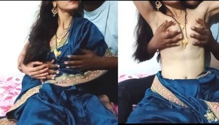 18 Years old hot couple Beautiful Desi housewife Fucked hard tight pussy cumshot blowjob