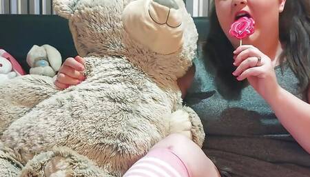 Cute BBW & Teddy Get Naughty (Whipped Cream Farts)