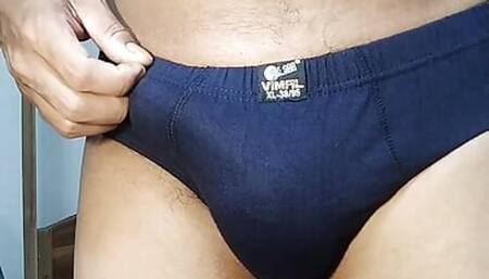New Underwear Trying on VeeSaa Brief Panties Masturbation