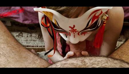 Angelina in pink sucks and gets fucked hard by a big white cock