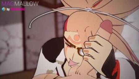 Baiken from Guilty Gear Blowjobs You with Sound Design (3d animation hentai anime game ASMR voice)