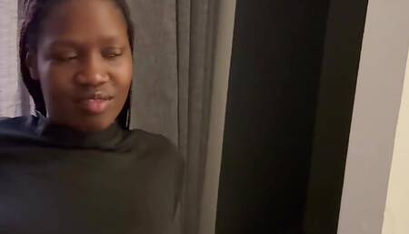 Ebony Teen Loses a Bet with Her Step Father